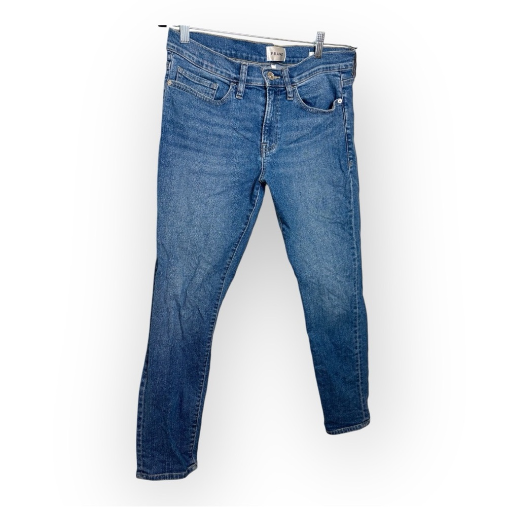 Frame Le Garçon Blue Lucerne Slim Boyfriend Ankle Jeans Clean Minimalist Size 29 - Picture 4 of 9